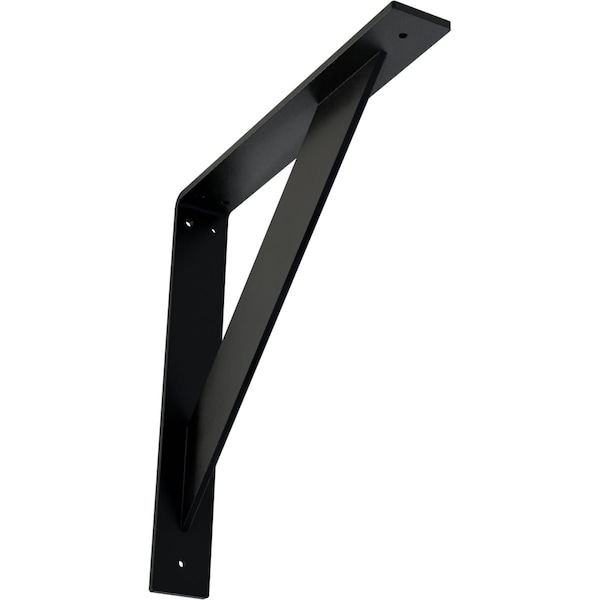 Ekena Millwork Traditional Steel Bracket, Powder Coated Black 2"W x 14"D x 14"H BKTM02X14X14TRPBL - main